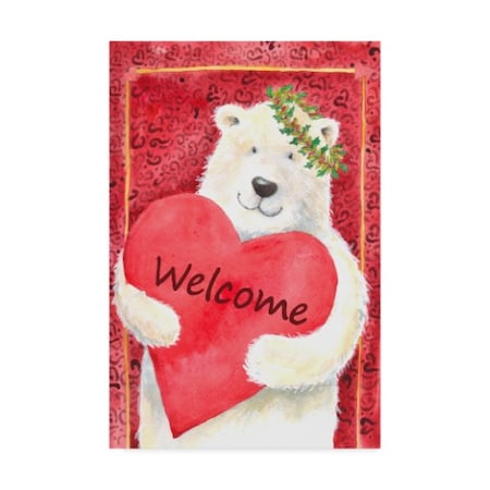 Melinda Hipsher 'Polar Bear Heart Welcome' Canvas Art,12x19